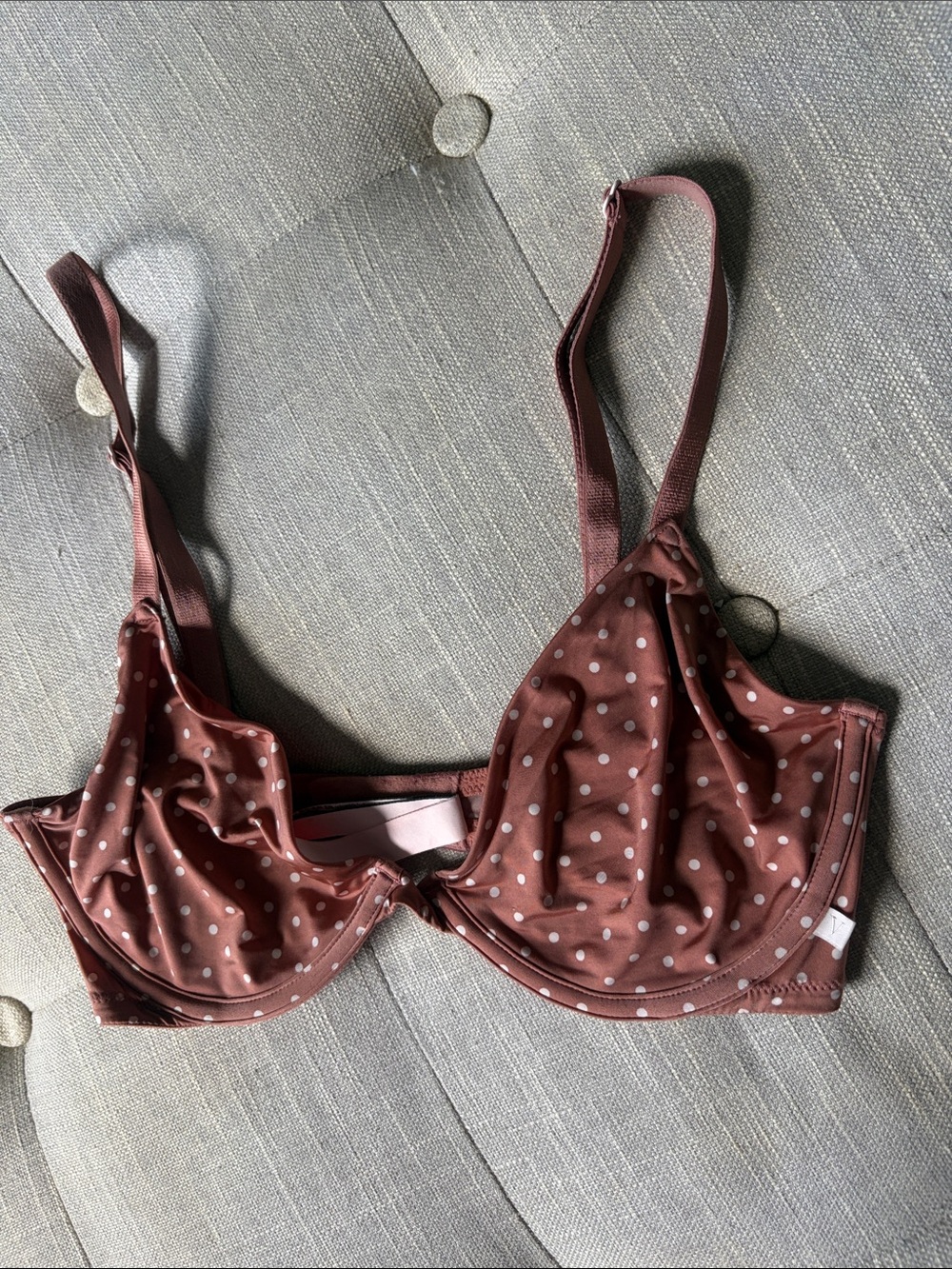 Victoria’s Secret Unlined Demi Bra Orange Polka-Dot Size 34D
